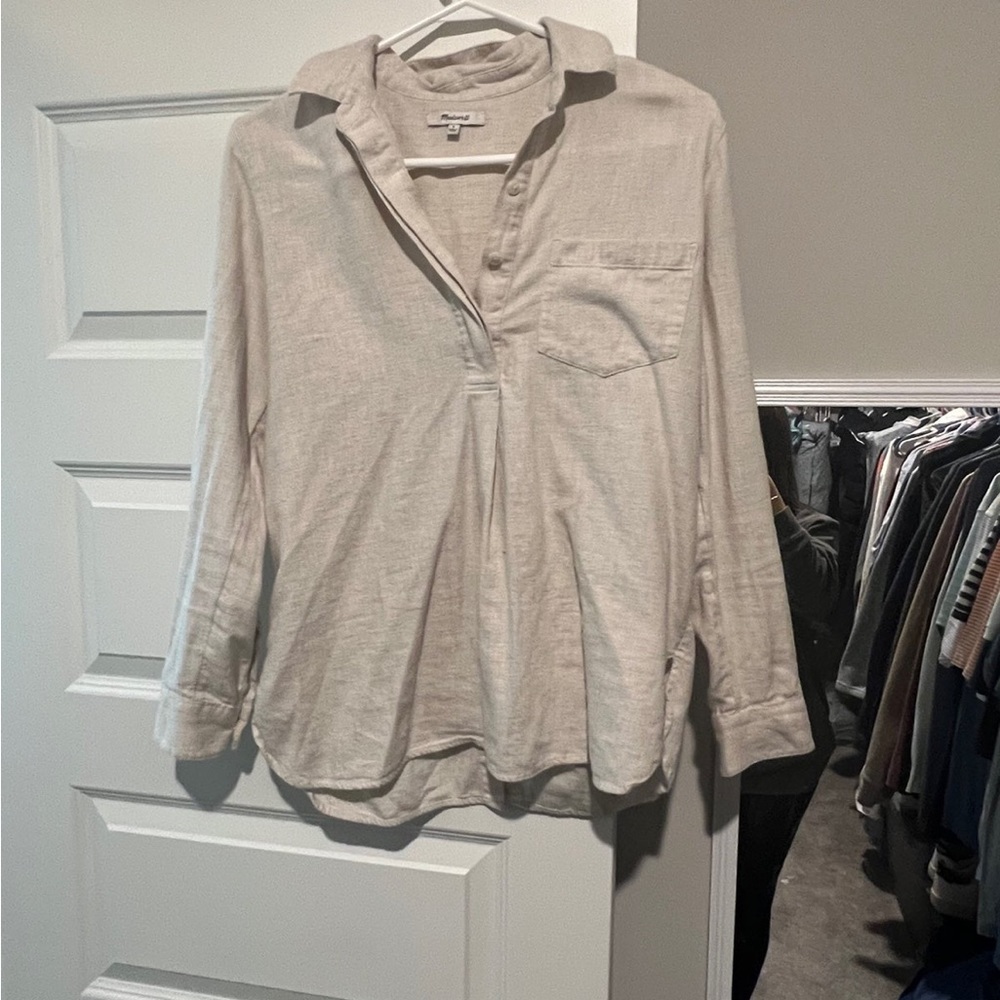 Madewell button back flannel shirt